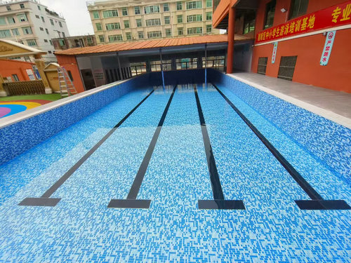 安义学校钢结构拼装游泳池防水胶膜泳池项目